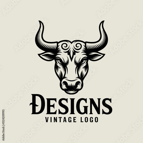 Bull Head Logo Design