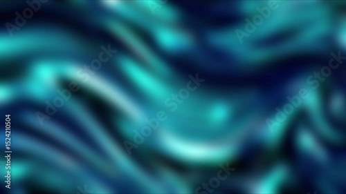 Soft teal, blue, and green liquid waves gently ripple and flow in this abstract animation. This calming motion creates a serene and fluid visual. Perfect for wellness, nature, or meditative themes