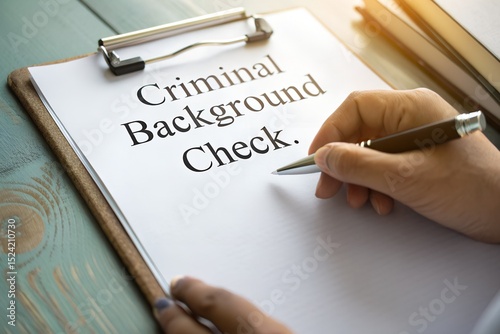 Criminal Background Check Document