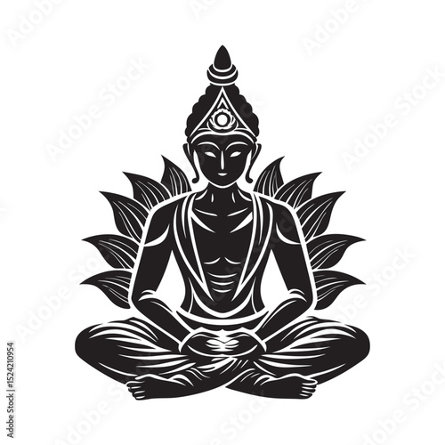 vector-of-silhouette-of-buddhist-meditating-figure.eps