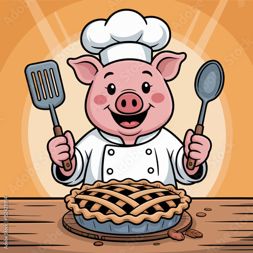 Chef Pig with Pie