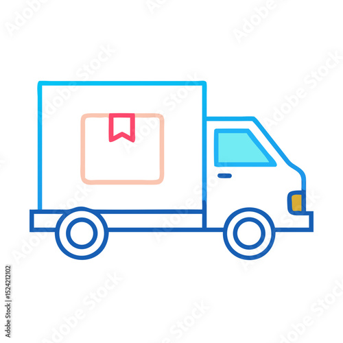 Delivery van with parcel box design
