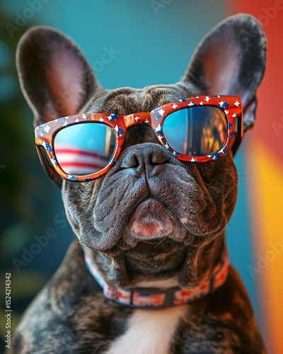 4th of July concept with dog