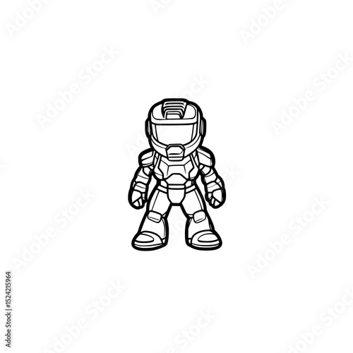 Advanced Firefighting Robot Icon with Futuristic Technology for Emergency Response