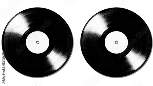 Two vinyl records, side-by-side