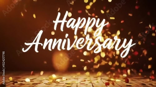Happy Anniversary on gold