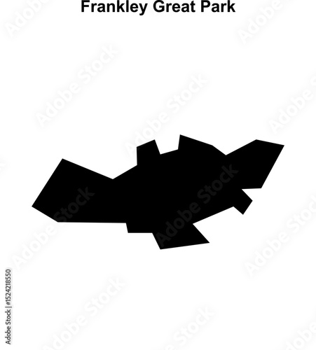 Frankley Great Park (England) blank outline map