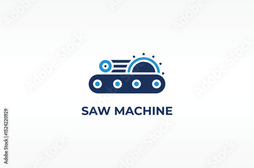 SAW MACHINE vector, icon or logo sign isolated symbol illustration