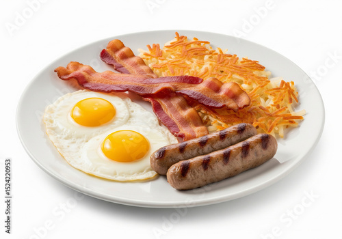 fried eggs and bacon