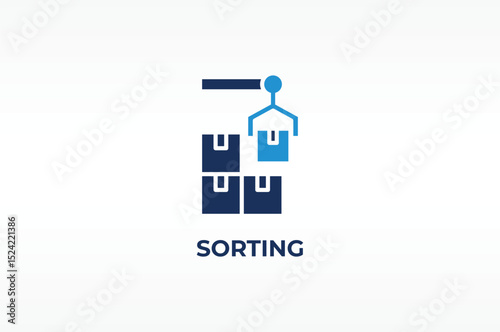 SORTING vector, icon or logo sign isolated symbol illustration