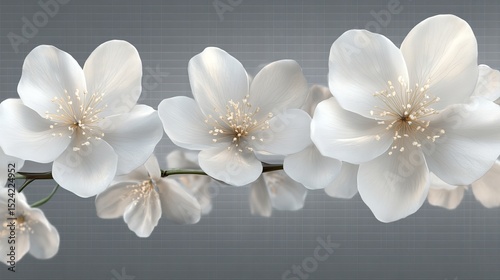 A delicate bunch of white jasmine flowers.