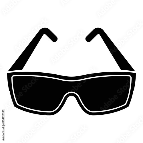 black sunglasses isolated on white