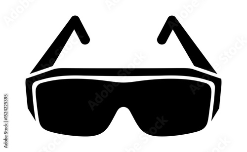 glasses on white background