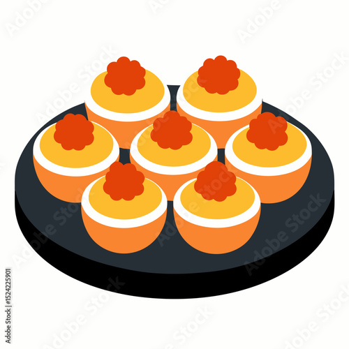 vector illustration of cake with fruit