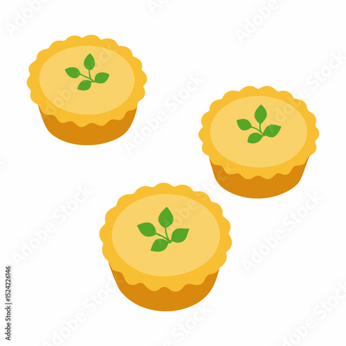 vector illustration of cupcakes