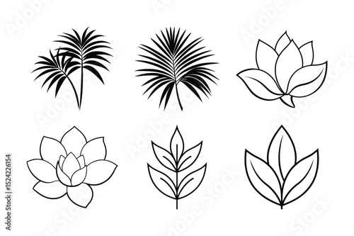 A seamless vector illustration of blooming floral patterns with diverse trees and delicate leaves, perfect for spring nature designs