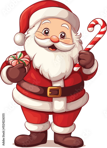 santa claus with a gift