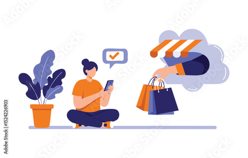 Effortless Online Shopping Convenient Mobile App for Seamless Purchase and Delivery, Enjoy the Comfort of Home Shopping Experience