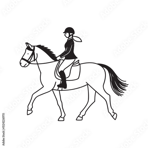 line-art-of-equestrian-on-the-white-background (1).eps