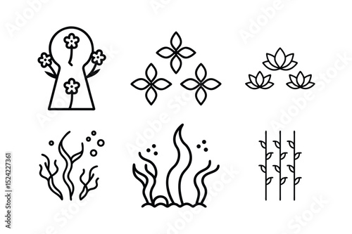 Set of fire icons vector illustration drawing for design