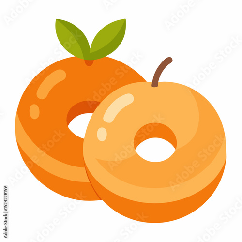 orange fruit vector illustration