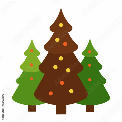 christmas tree vector illustration