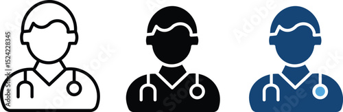 Doctor and Medical Specialist Avatar Icon Set ,Vector  illustration .