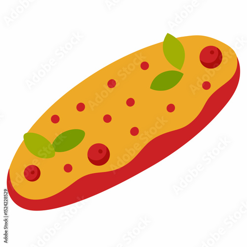 pizza with salami and tomato