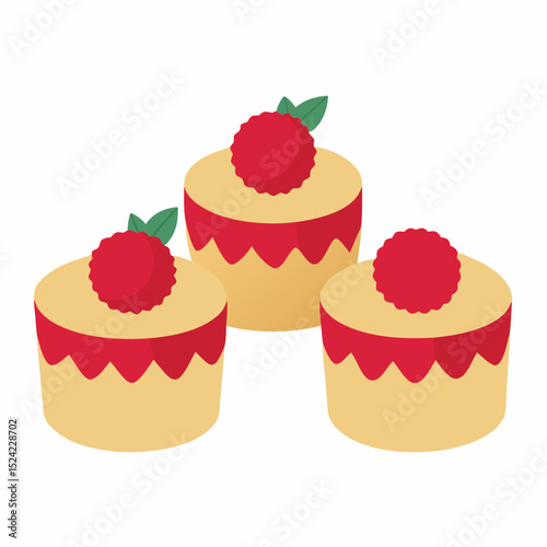 vector illustration of cupcakes