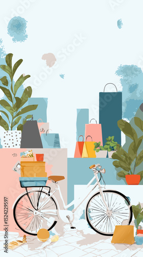Vector Art Poster Watercolor Style