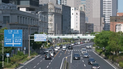 神戸海岸通 外国人居留地の国道2号線 (タイムラプス)