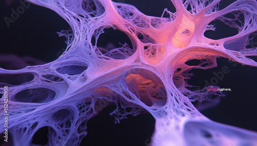 Abstract cellular network, vibrant colours