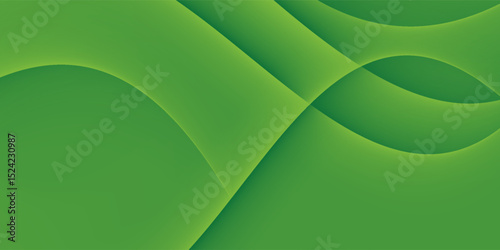 simple green background . modern wavy background style