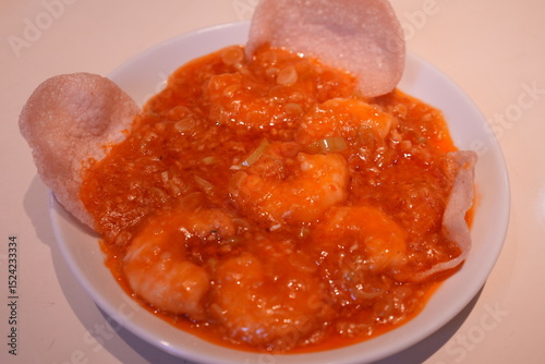 Chinese Style Stir-fried Prawn in Sweet and Sour Chili Sauce - 中華料理 海老チリ