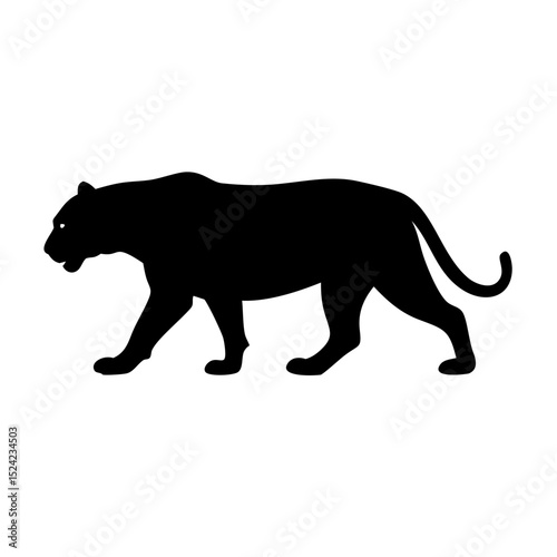silhouette of a leopard