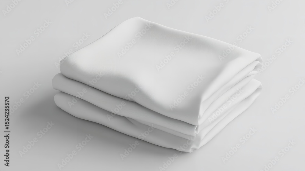 Stack of tshirts mockup on white background Stack of tshirts mockup on white background
