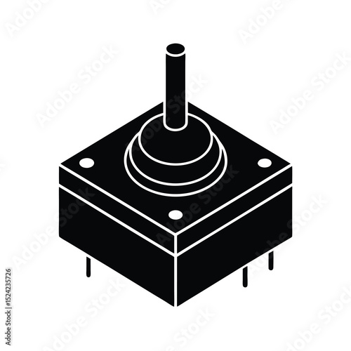 Black Potentiometer Vector illustration