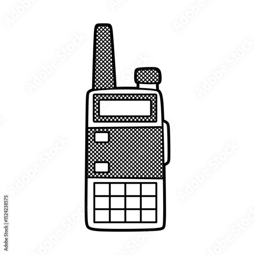 walkie talkie small screen black white