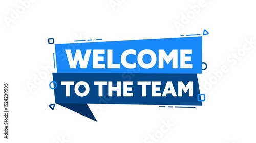 Welcome to the team animated banner with alpha channel
