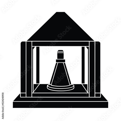 Black Test Chamber Vector illustration