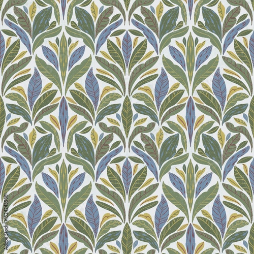 Rustic aesthetic meets botanical beauty in this seamless pattern. Perfect for cozy home decor, apparel, or inviting stationery designs. Natural, calming feel