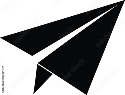 black and white origami paper plane