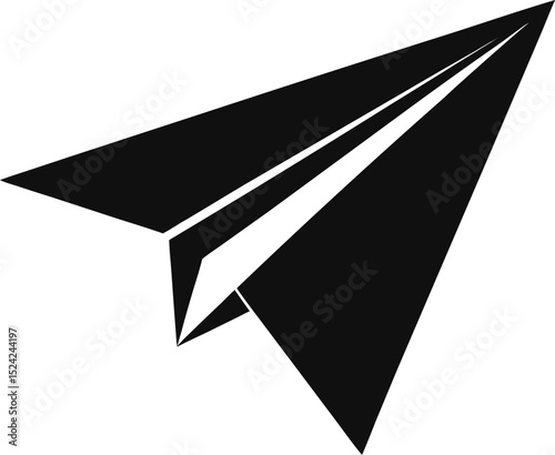 black paper plane