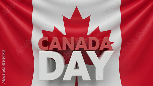 canada text with flag