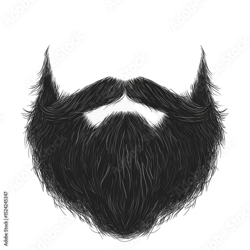 Full beard graphic