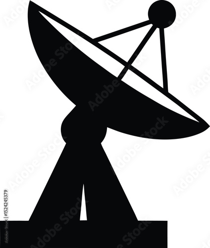 Radar – black silhouette on white background