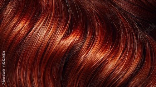 Deep auburn straight hair rich warm coppery tones with a sleek and glossy finish ideal for cinematic beauty shots