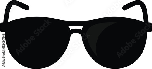 Sunglasses – black silhouette on white background