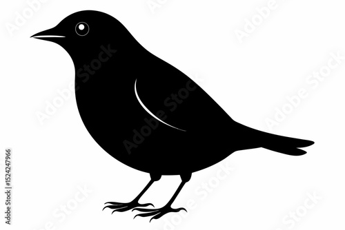 blackbird sihouette black vector