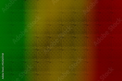 Reggae Jamaica rasta grunge green yellow red background with scratches wall effect Wallpaper